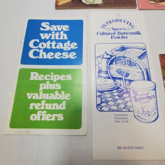8 Vintage Diary Pamphlet Lot Merlinos Buttermilk Sour Cream Recipes Ephemera - Picture 5 of 5